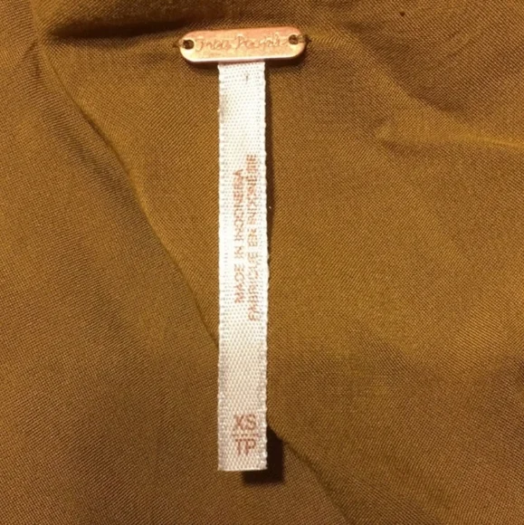 Free People Lilou Toffee Floral Bell Sleeve Dress Sx XS - Picture 2 of 11